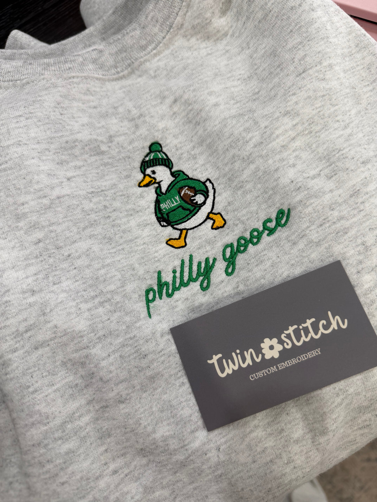 Adult Philly Goose Crewneck-Ash Gray