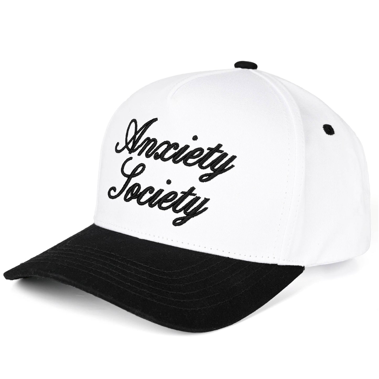 Anxiety Society Embroidered Hat | Funny Minimalist Baseball Cap