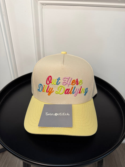 Out Here Dilly Dallying Embroidered Hat | Funny Casual Baseball Cap