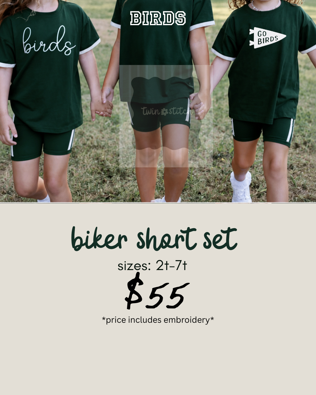Varsity Kids Collection-Biker Short Set