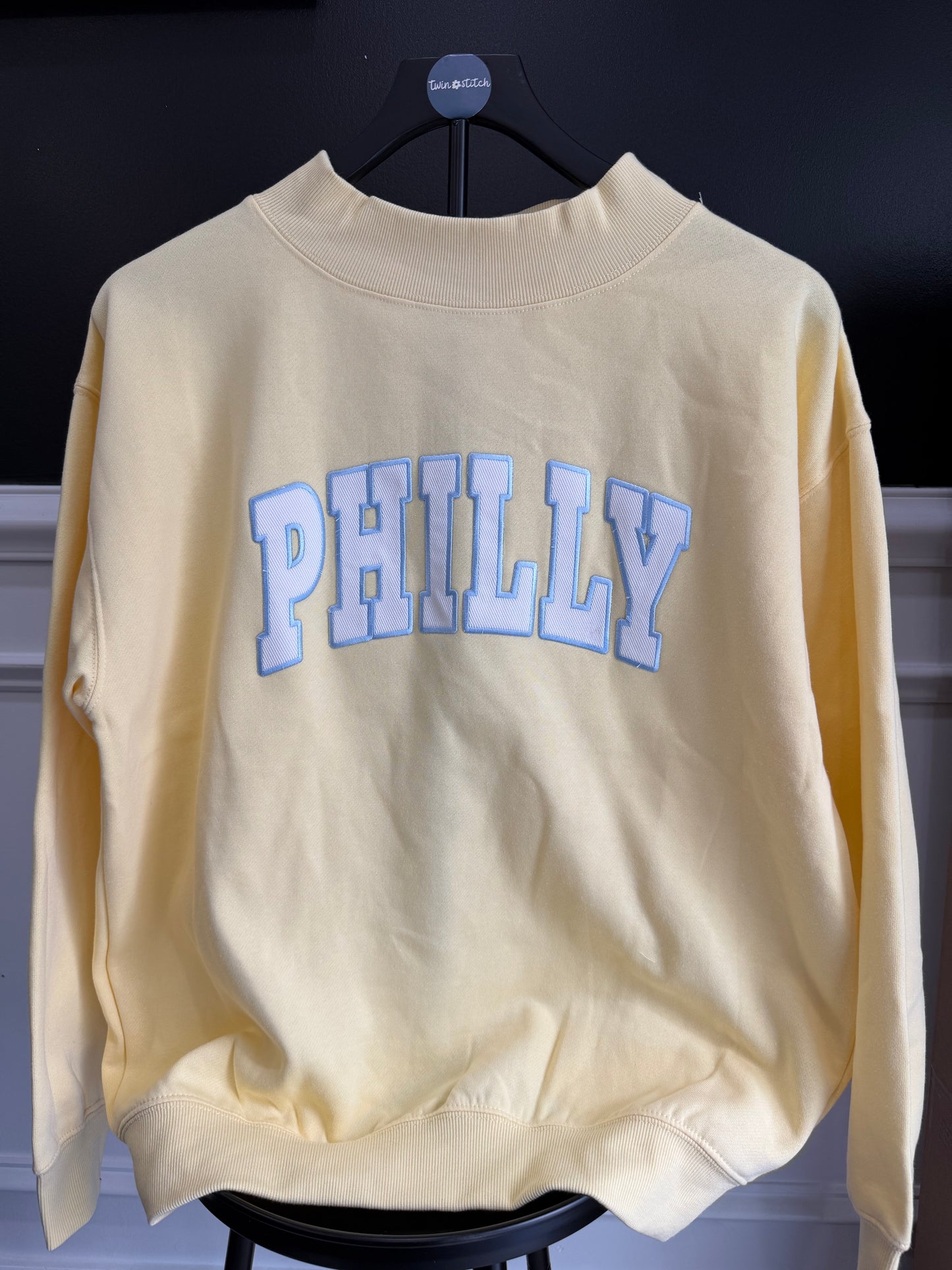 Summer Philly Embroidered Crewneck | Butter Yellow Sweatshirt