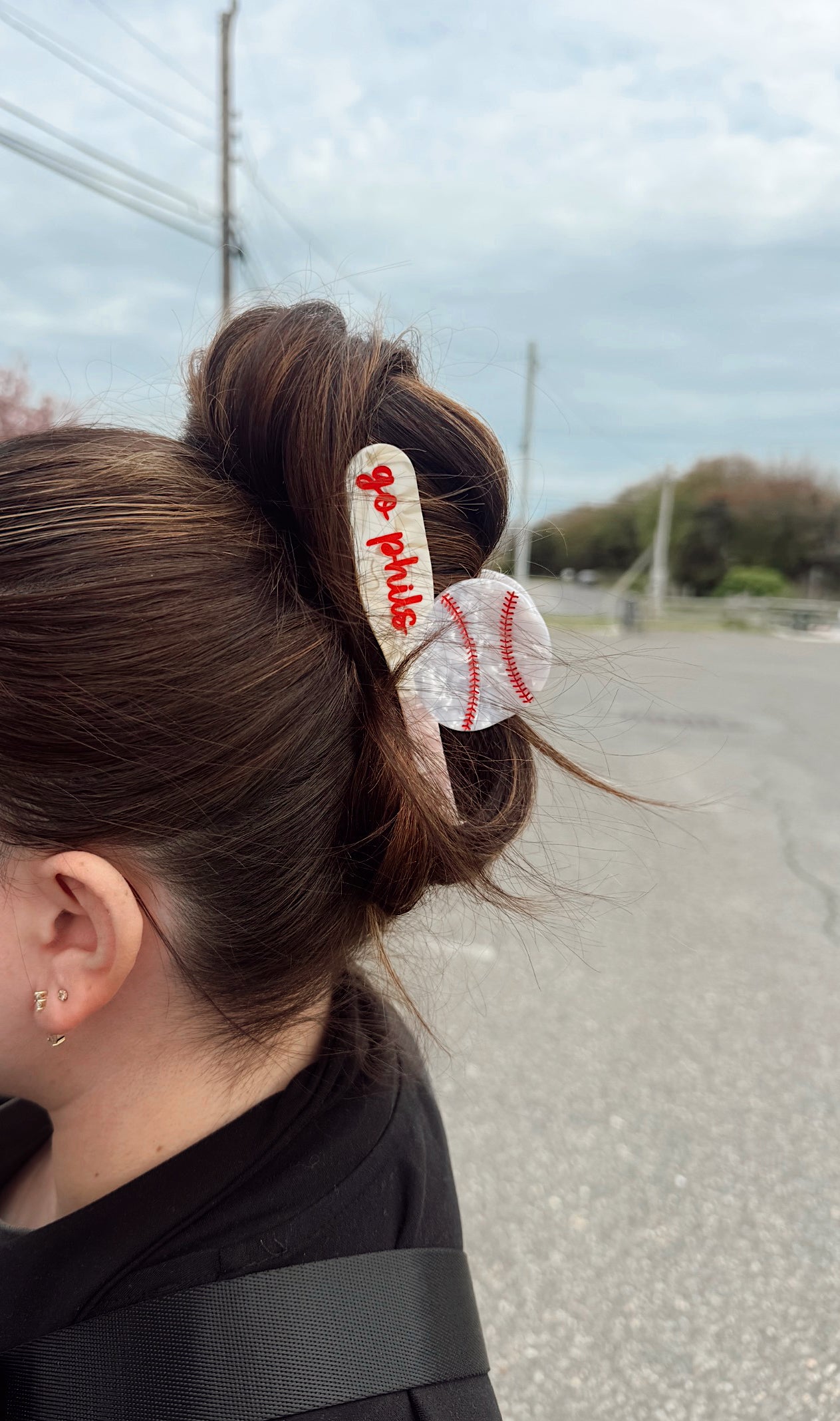 Philly Baseball Bat Hair Clip