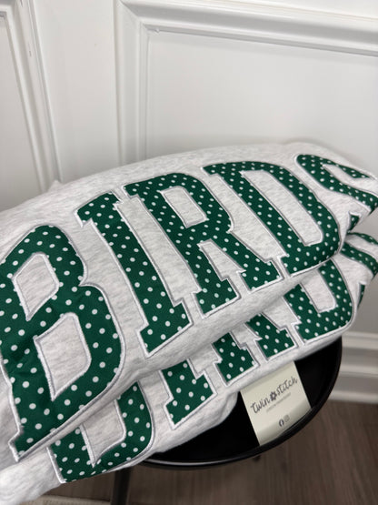 BIRDS polka dot mockneck