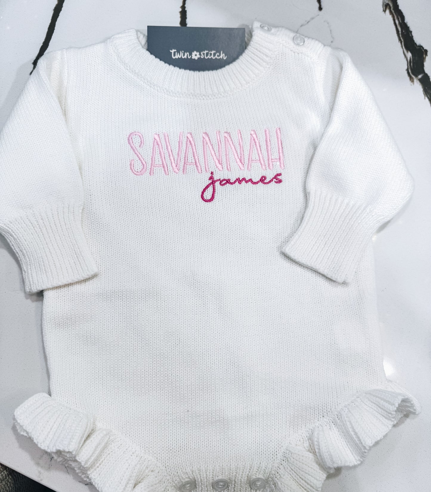 Sweater Ruffle Romper