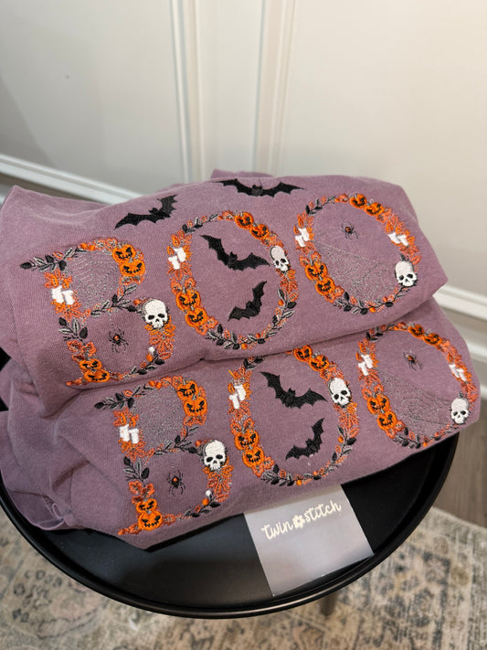 BOO Floral Comfort Colors Tee