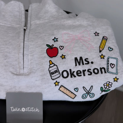 Back to School Teacher Quarter Zip