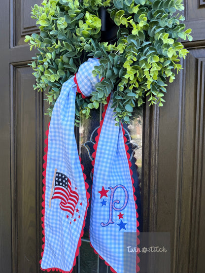 Patriotic Wreath Sash