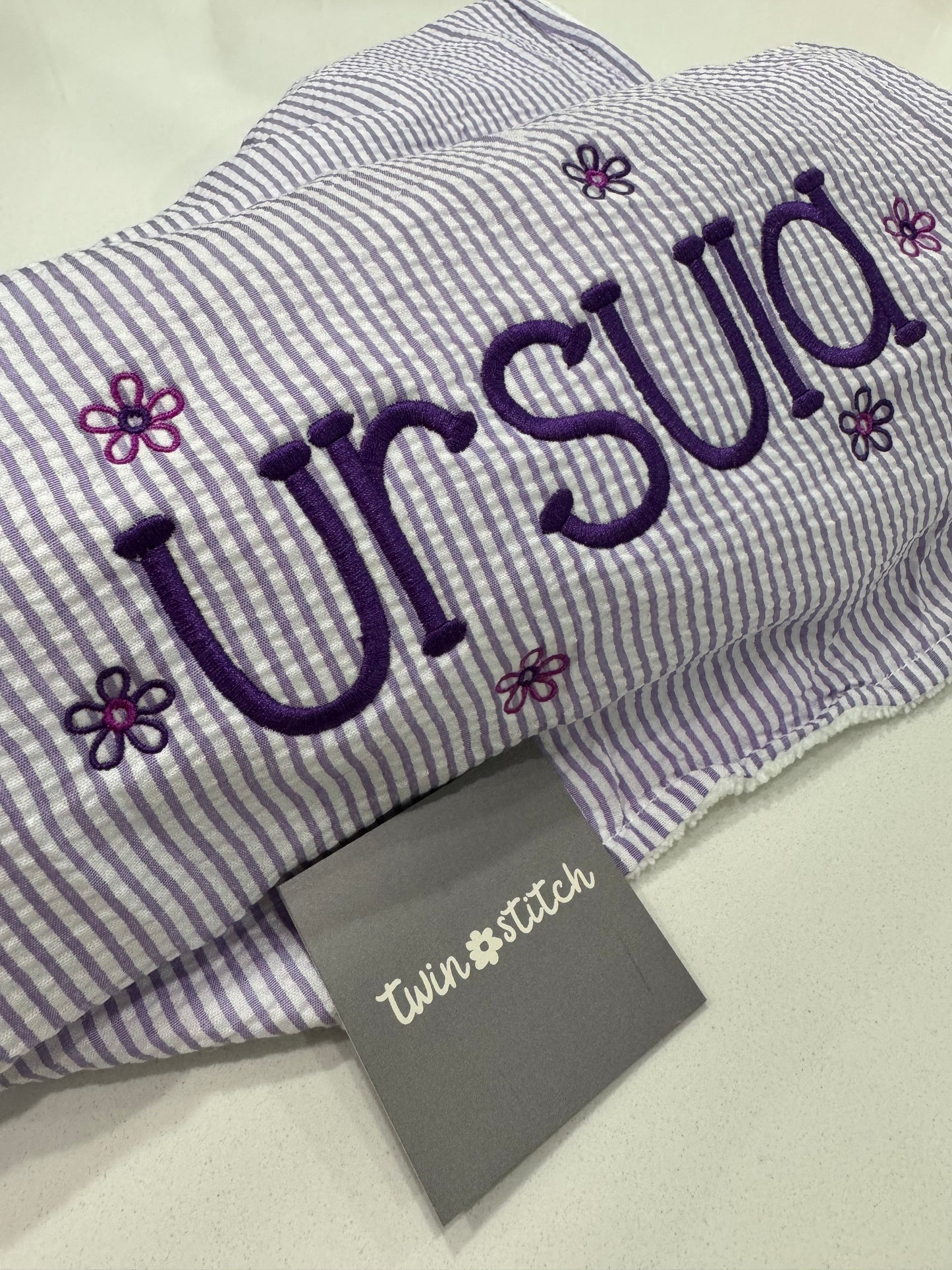Personalized Seersucker Beach Towel