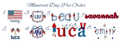 Memorial Day Pre-Order - Boys