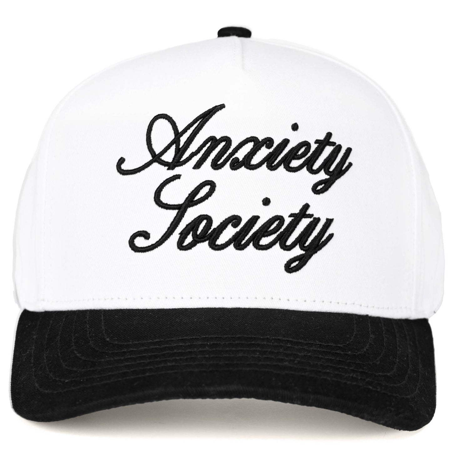 Anxiety Society Embroidered Hat | Funny Minimalist Baseball Cap