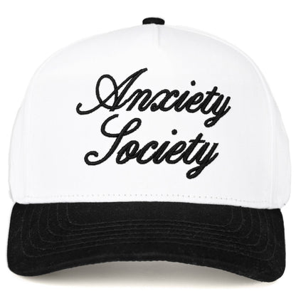 Anxiety Society Embroidered Hat | Funny Minimalist Baseball Cap